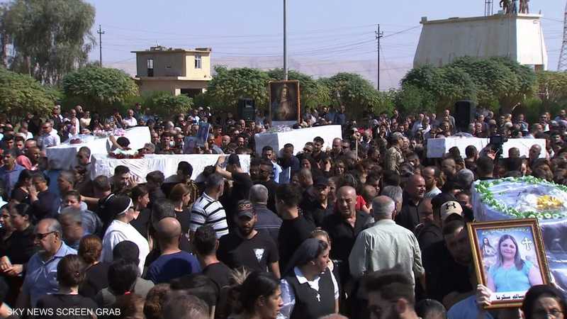 بلدة الحمدانية تودع 9 ضحايا جدد لحريق قاعة الحفلات