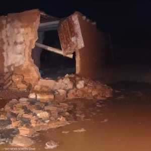 منازل منهارة جنوبي ليبيا