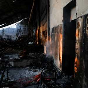 تعرضت صالة الأفراح لدمار كبير