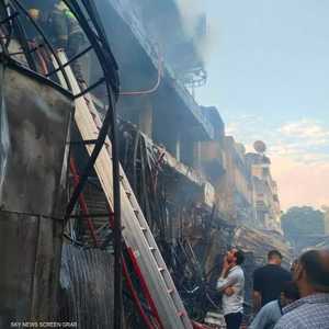 حريق السيدة زينب التهم عشرات المحال والأكشاك