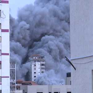 إسرائيل تدمر برج فلسطين في غزة