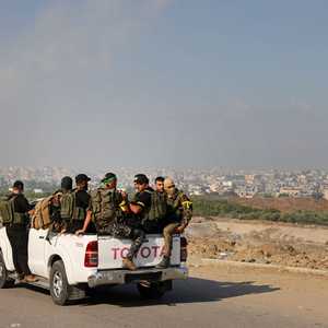 عناصر من حماس الذين شاركوا في اقتحام الحدود مع إسرائيل