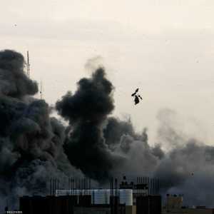 الدخان يتصاعد بعد قصف إسرائيلي لأهداف في غزة