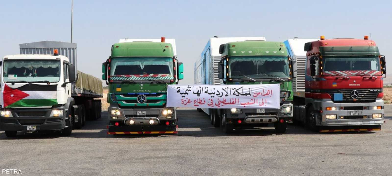 مساعدات أردنية سابقة لقطاع غزة