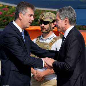 كان في استقبال بلينكن وزير الخارجية الإسرائيلي