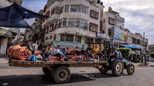 حركة نزوح كبيرة للفلسطينيين تجاه جنوب غزة