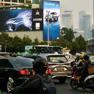 اقتصاد إندونيسيا - حركة المرور في وسط مدينة جاكرتا