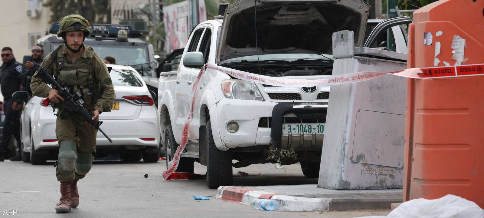 جندي إسرائيلي في مدينة سديروت لحظات بعد هجوم حماس