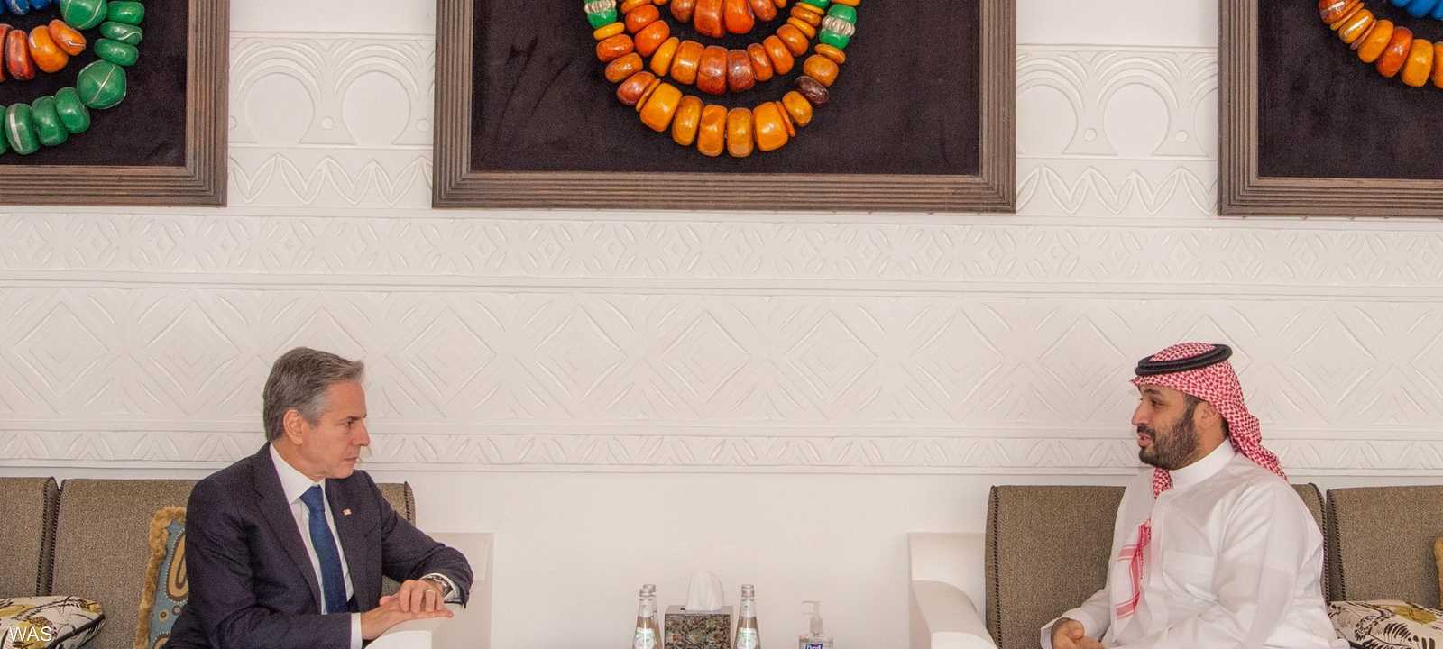 محمد بن سلمان يلتقي بلينكن في الرياض