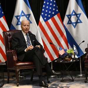 بايدن خلال زيارته إلى تل أبيب