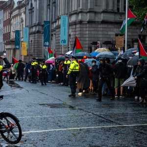 جانب من تظاهرات داعمة للفلسطينيين في إيرلندا