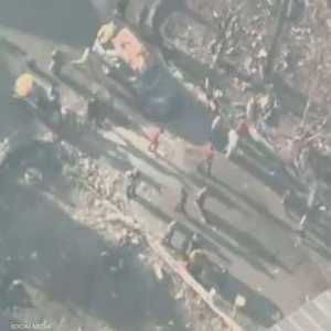 صورة تظهر الدمار الذي لحق بالمستشفى المعمداني