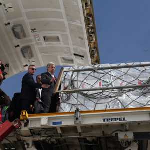 غوتيريش مع شحنة مساعدات في العريش