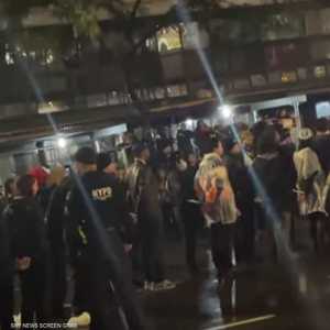 متظاهرون يغلقون شوارع بنيويورك احتجاجا على دعم إسرائيل
