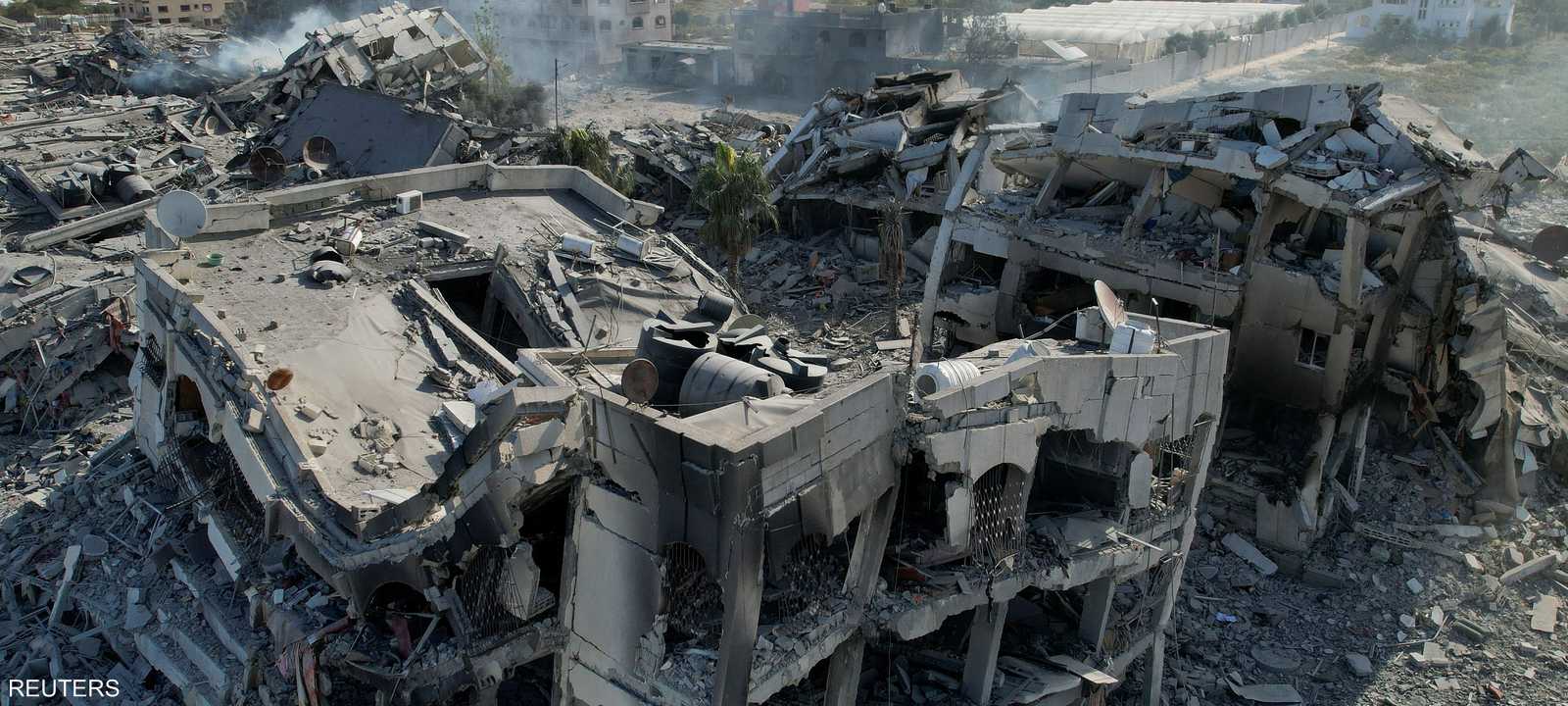 الدمار طال مساحات كبيرة داخل قطاع غزة