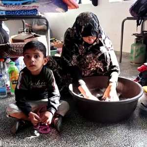 أطفال غزة يعيشون تحت وطأة الخوف تيجة القصف