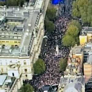 رفع الناس لافتات كتب عليها "فلسطين حرة"