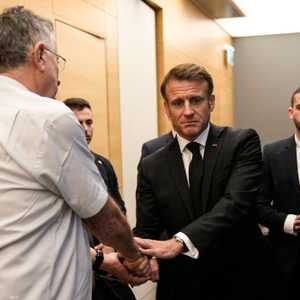 ماكرون أثناء زيارته لإسرائيل