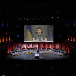 زيلينسكي مخاطبا المجلس الأوروبي