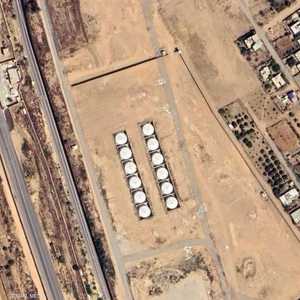 خزانات وقود في غزة وفق صورة نشرها الجيش الإسرائيلي