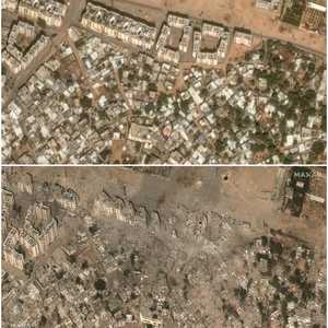 صور أقمار اصطناعية لآثار القصف الإسرائيلي على قطاع غزة