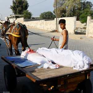 تشييع جثامين حايا القصف الإسرائيلي على غزة