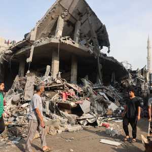 آثار الدمار جراء القصف على غزة