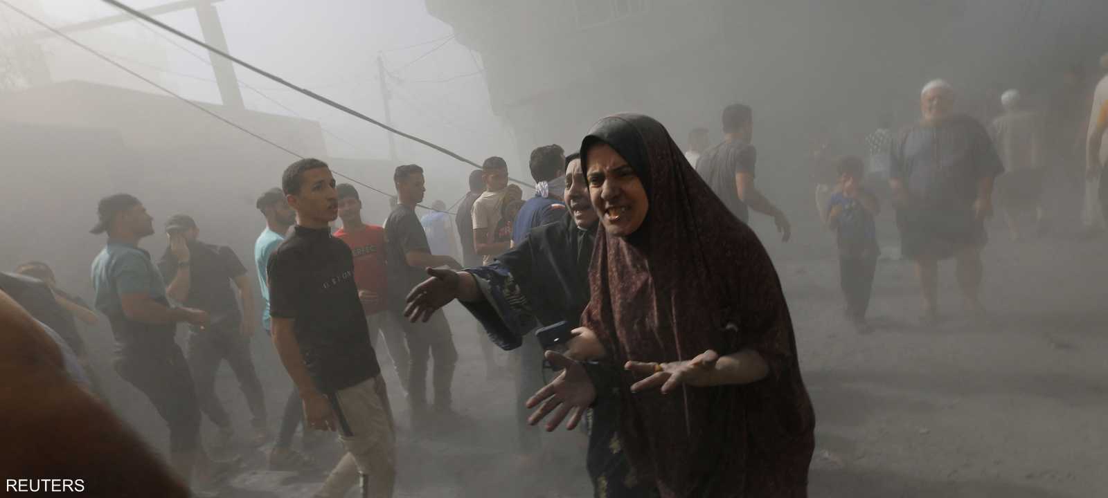 إحدى الغارات الإسرائيلة على خان يونس. (26 أكتوبر 2023)