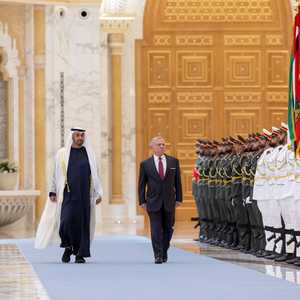 جانب من زيارة الملك عبدالله إلى أبوظبي