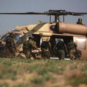 نقل جندي إسرائيلي إلى المسشفى عبر مروحية. ارشيف