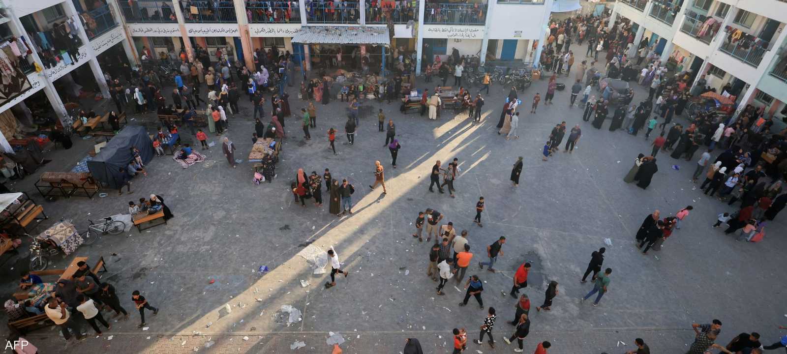 المدارس أصبحت ملاجئ لأهالي غزة بسبب القصف