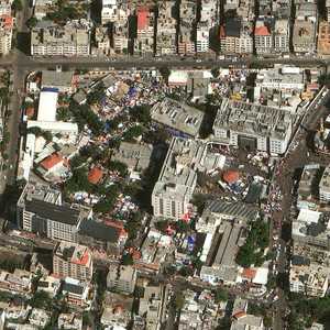 صورة بالأقمار الاصطناعية لمجمع الشفاء في غزة