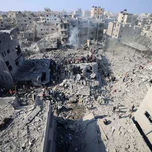 آثار ضخمة للدمار في غزة بسبب الحرب