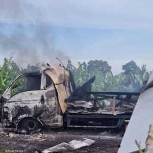 صورة متداولة للشاحنة المستهدفة في الزهراني.