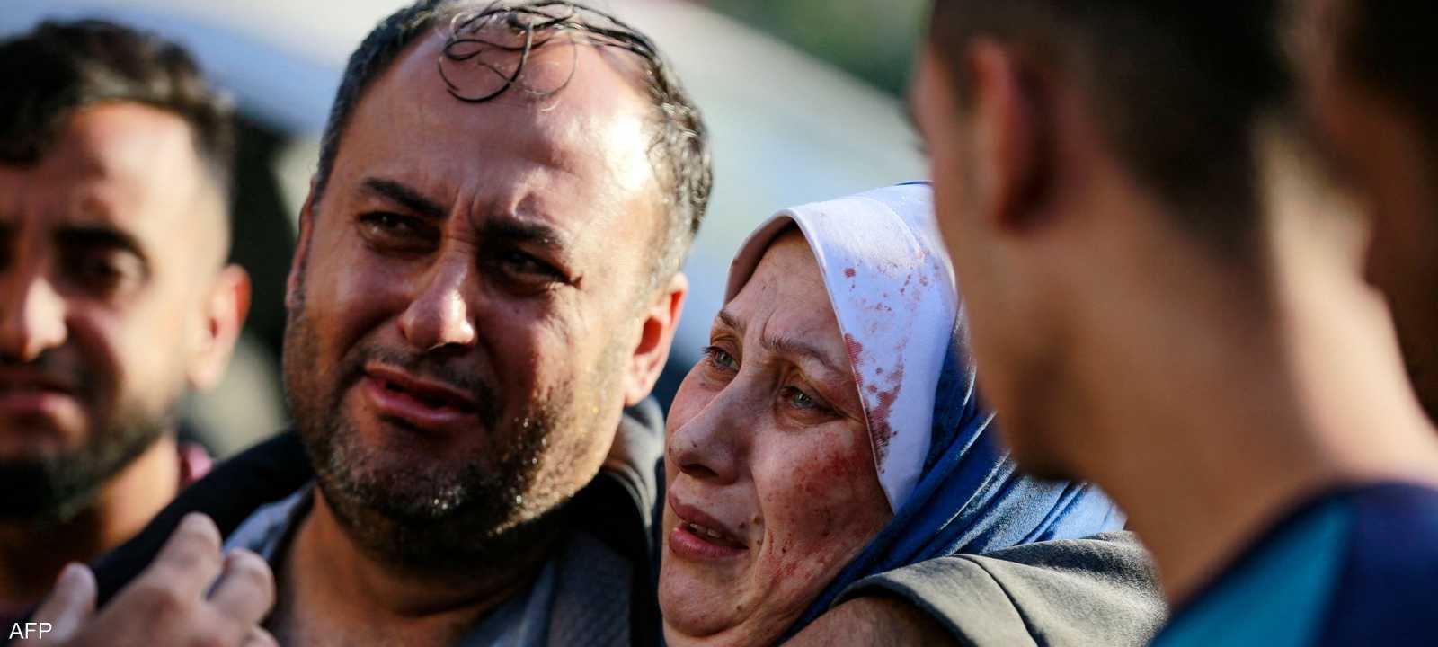 حزن كبير في مستشفيات غزة