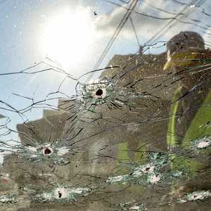 آثار الرصاص في اشتباكات مخيم جنين. (4 نوفمبر)