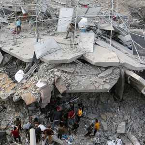 أطلال منزل بعد قصفه من قبل الطيران الإسرائيلي