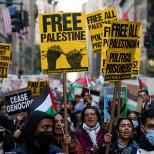 من المظاهرات الداعمة لفلسطين التي شهدتها نيويورك