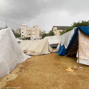 الأمطار تفاقم معاناة النازحين في قطاع غزة