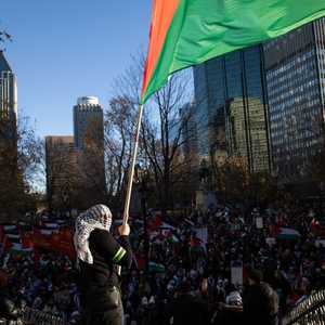 جانب من تظاهرات في مونتريال في 18 نوفمبر