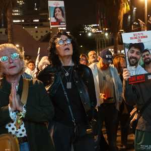 تظاهرة لأهالي الرهائن الإسرائليين للمطالبة بالافراج عنهم