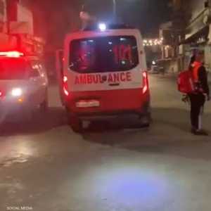 ٍسيارات إسعاف وسط جنين إثر اقتحام قوات إسرائيلية للمدينة