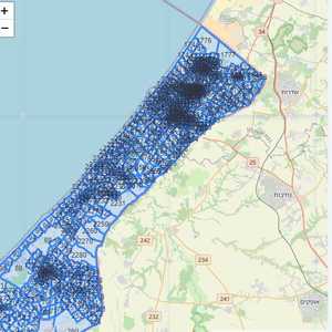خريطة "البلوكات" التي نشرها الجيش الإسرائيلي