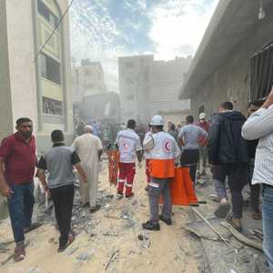 سعى الهلال الأحمر الفلسطيني لاستغلال اللحظات الهادئة في غزة