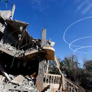 جانب من الدمار جراء القصف على غزة