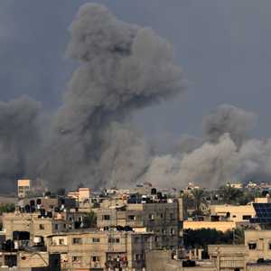 من آثار القصف الإسرائيلي على خان يونس