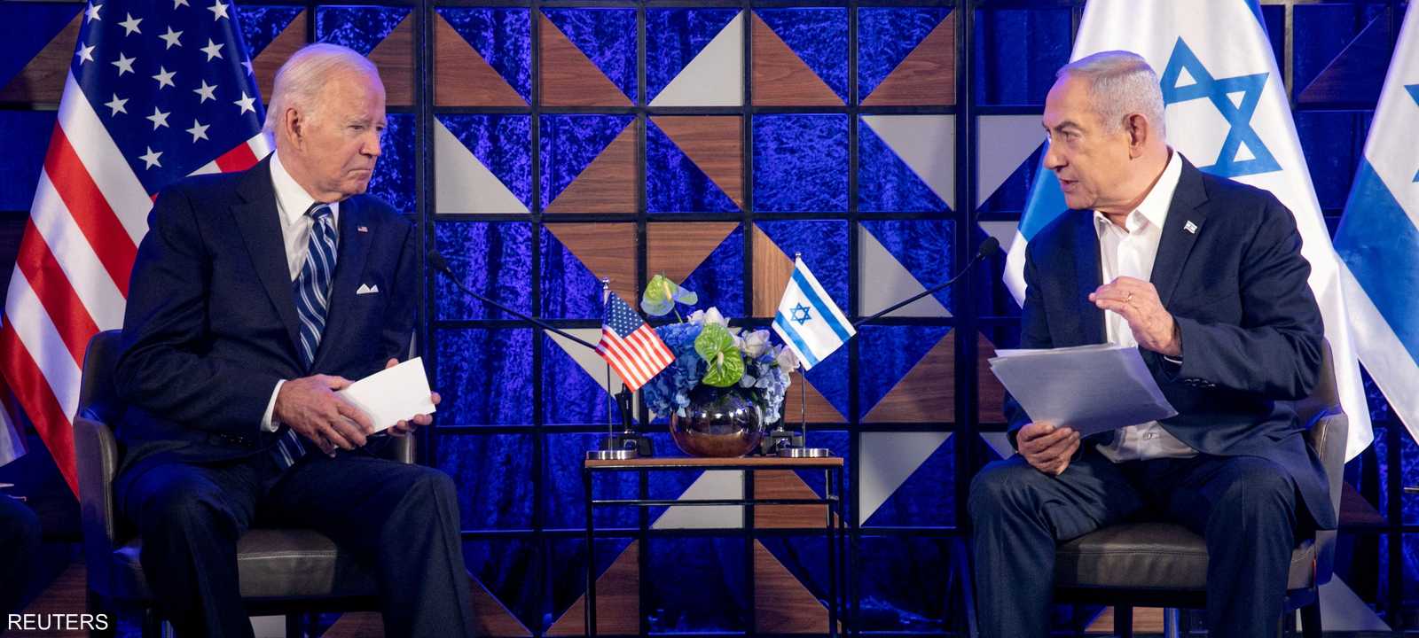 جانب من لقاء سابق من بايدن ونتنياهو
