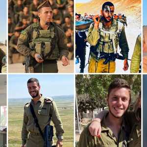 صورة للضباط والجنود الذين قتلوا في كمين الشجاعية