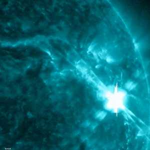 التوهج الشمسي الذي تم رصده