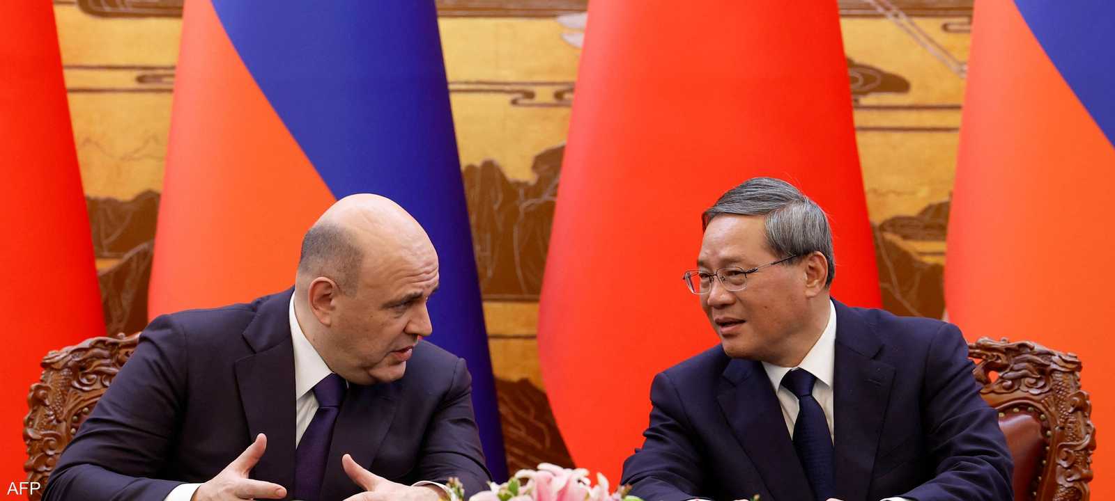 رئيس الوزراء الروسي ونظيره الصيني في بكين